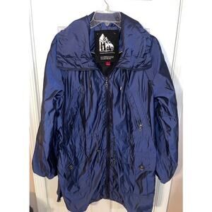 G. E. T. Coat Jacket Sz L Bright Blue EUC